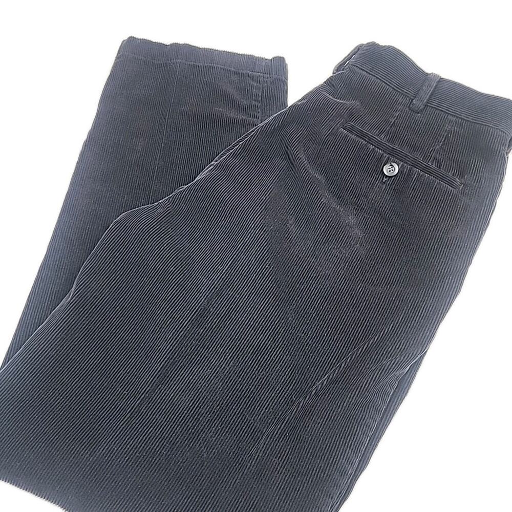 Savane Select Edition Pants Mens 33x30 Black Corduroy Straight Leg Classic